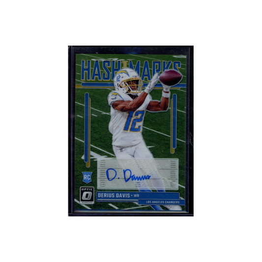 Derius Davis 2023 Panini Donruss Optic Football Hash Marks Rookie Auto