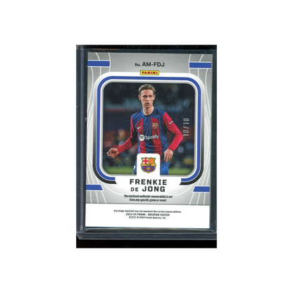 Frenkie De Jong 2023-24 Panini Obsidian Soccer Atomic Patch Gold /10