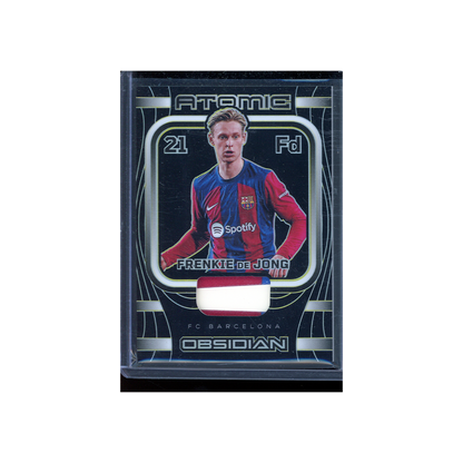 Frenkie De Jong 2023-24 Panini Obsidian Soccer Atomic Patch Gold /10