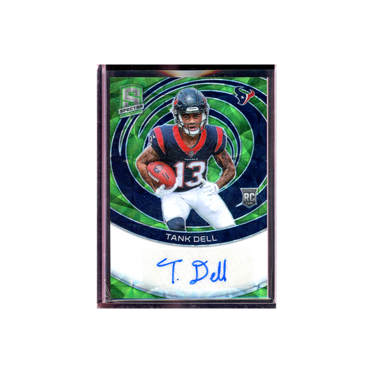 Tank Dell 2023 Panini Spectra Football Rookie Auto Green Scope /35