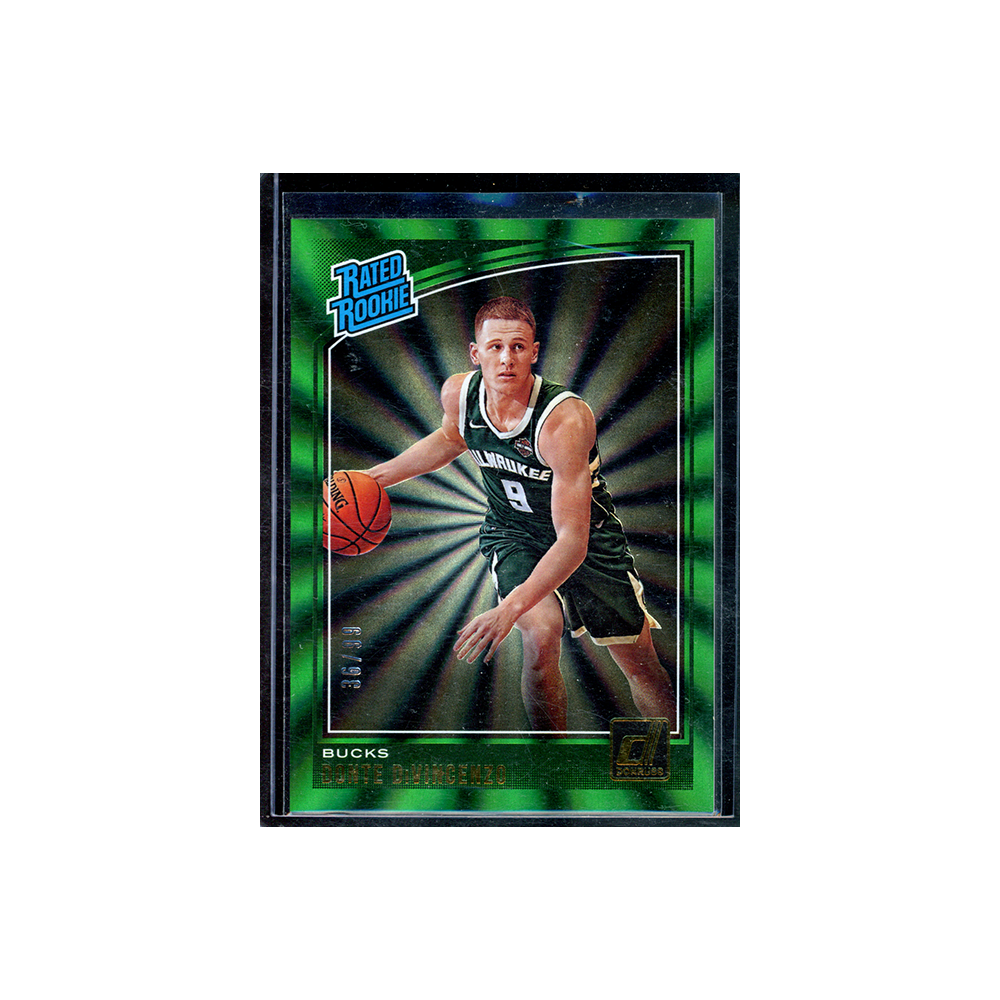 Donte DiVincenzo 2018-19 Panini Donruss Basketball Rated Rookie Green Laser /99