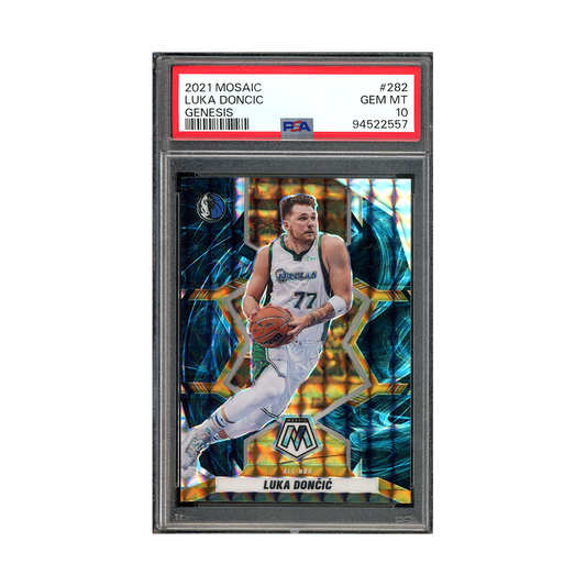 Luka Doncic 2021-22 Panini Mosaic Basketball Genesis PSA 10