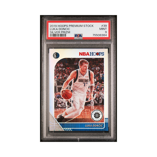 Luka Doncic 2019-20 Panini Hoops Premium Stock Basketball Silver PSA 9