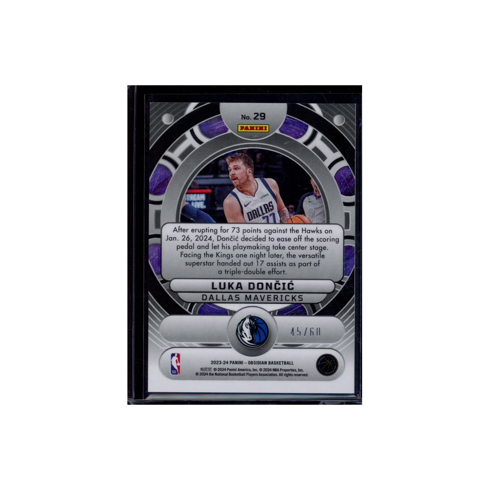 Luka Doncic 2023-24 Panini Obsidian Basketball Orbital /60