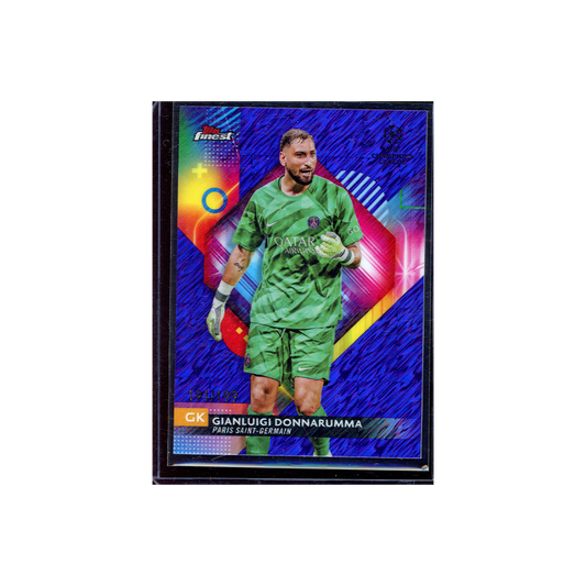Gianluigi Donnarumma 2023-24 Topps Finest UCC Soccer Blue Shimmer /199