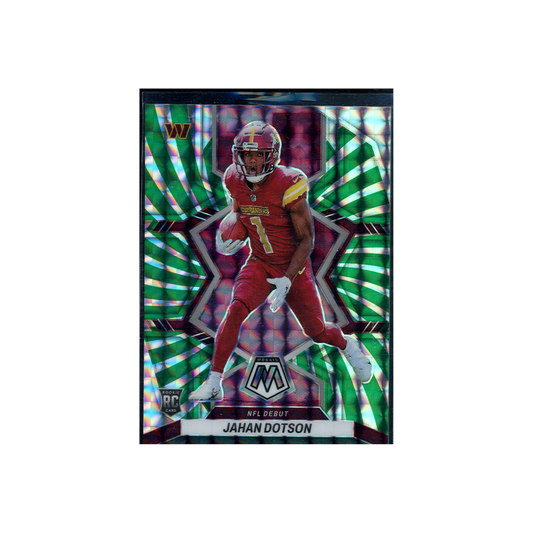 Jahan Dotson 2022 Panini Mosaic Football Green Swirl Rookie /11