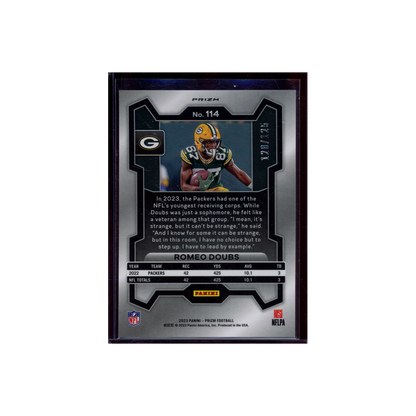 Romeo Doubs 2023 Panini Prizm Football Purple /125