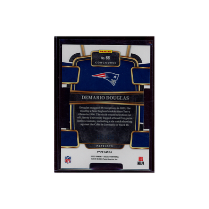 Demario Douglas 2023 Panini Select Rookie Green Die-Cut /699