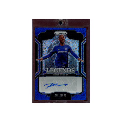 Didier Drogba 2024-25 Panini Prizm Premier League Soccer Club Legends Auto Blue Shimmer
