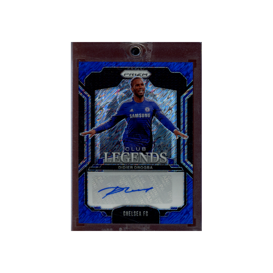 Didier Drogba 2024-25 Panini Prizm Premier League Soccer Club Legends Auto Blue Shimmer