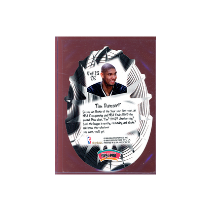 Tim Duncan 1999 Skybox Apex Cutting Edge Die-Cut