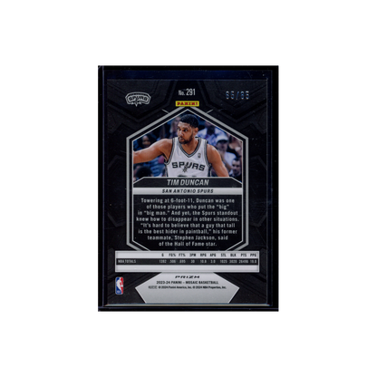 Tim Duncan 2023-24 Panini Mosaic Basketball Fast Break Blue /85