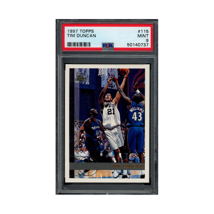 Tim Duncan 1997 Topps Rookie PSA 9
