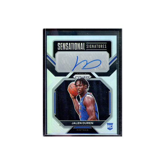 Jalen Duren 2022-23 Panini Prizm Basketball Sensational Signatures Rookie Auto Silver