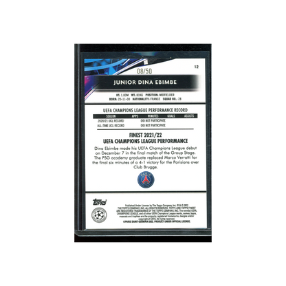 Dina Ebimbe 2022 Topps Finest Rookie Gold Mini Diamond /50