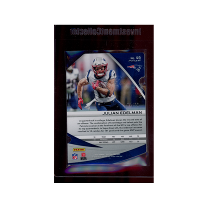 Julian Edelman 2019 Panini Spectra Football Neon Green Die-Cut /30