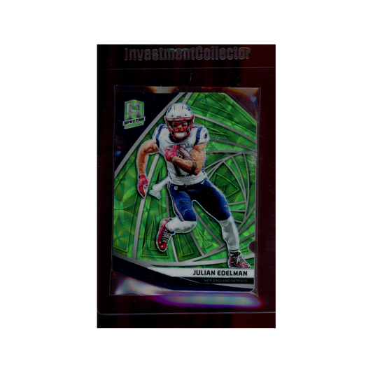 Julian Edelman 2019 Panini Spectra Football Neon Green Die-Cut /30