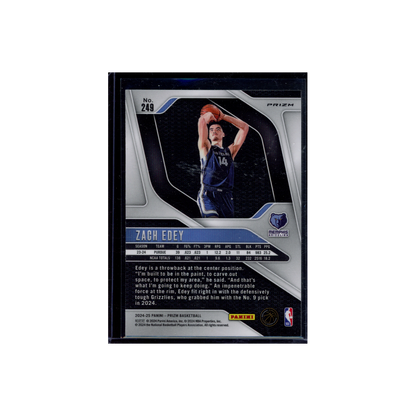 Zach Edey 2024-25 Panini Prizm Basketball Rookie Green #249
