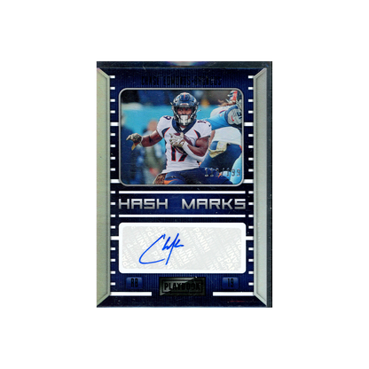 Chase Edmonds 2022 Panini Playbook Football Hash Marks Auto /199