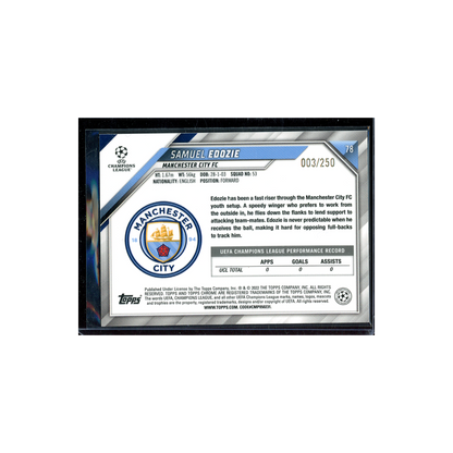 Samuel Edozie 2021-22 Topps Chrome UCL Soccer Rookie /250