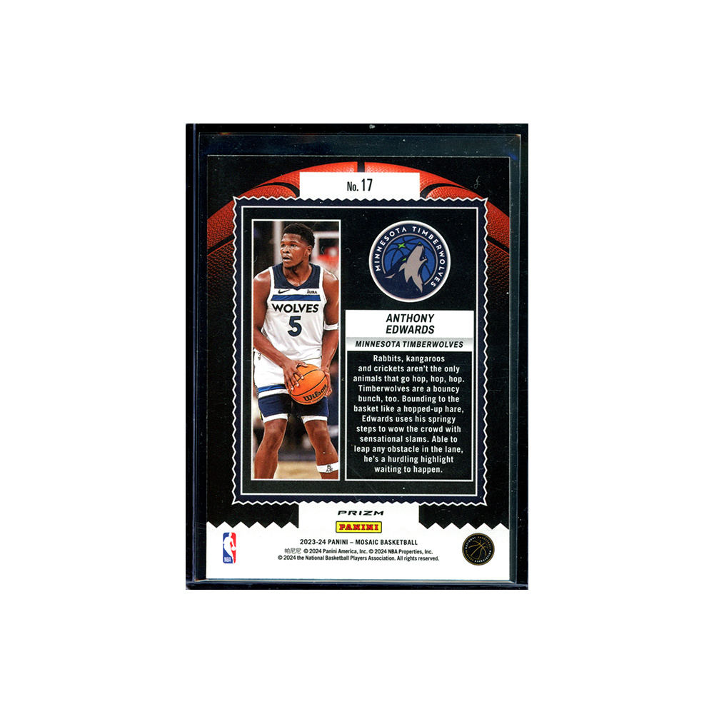 Anthony Edwards 2023-24 Panini Mosaic Basketball Jam Masters Green