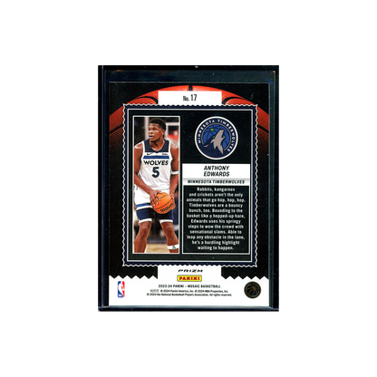 Anthony Edwards 2023-24 Panini Mosaic Basketball Jam Masters Green