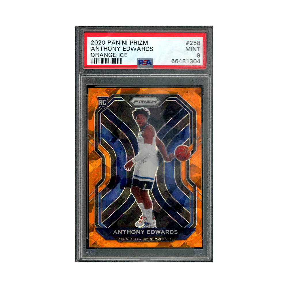 Anthony Edwards 2020-21 Panini Prizm Basketball Orange Ice Prizm Rookie PSA 9