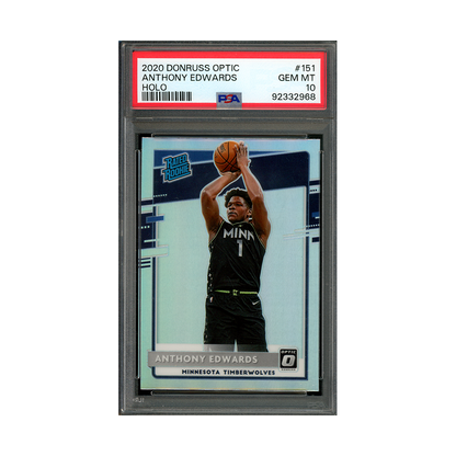 Anthony Edwards 2020-21 Panini Donruss Optic Basketball Rated Rookie Holo PSA 10