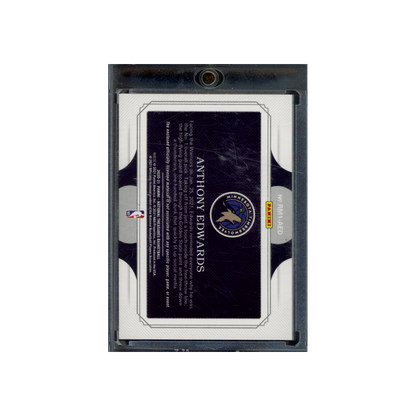 Anthony Edwards 2020-21 National Treasures Baskeball Rookie Patch /99