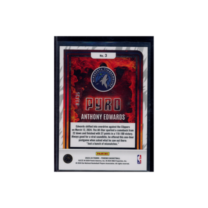 Anthony Edwards 2023-24 Panini Phoenix Basketball Pyro /35