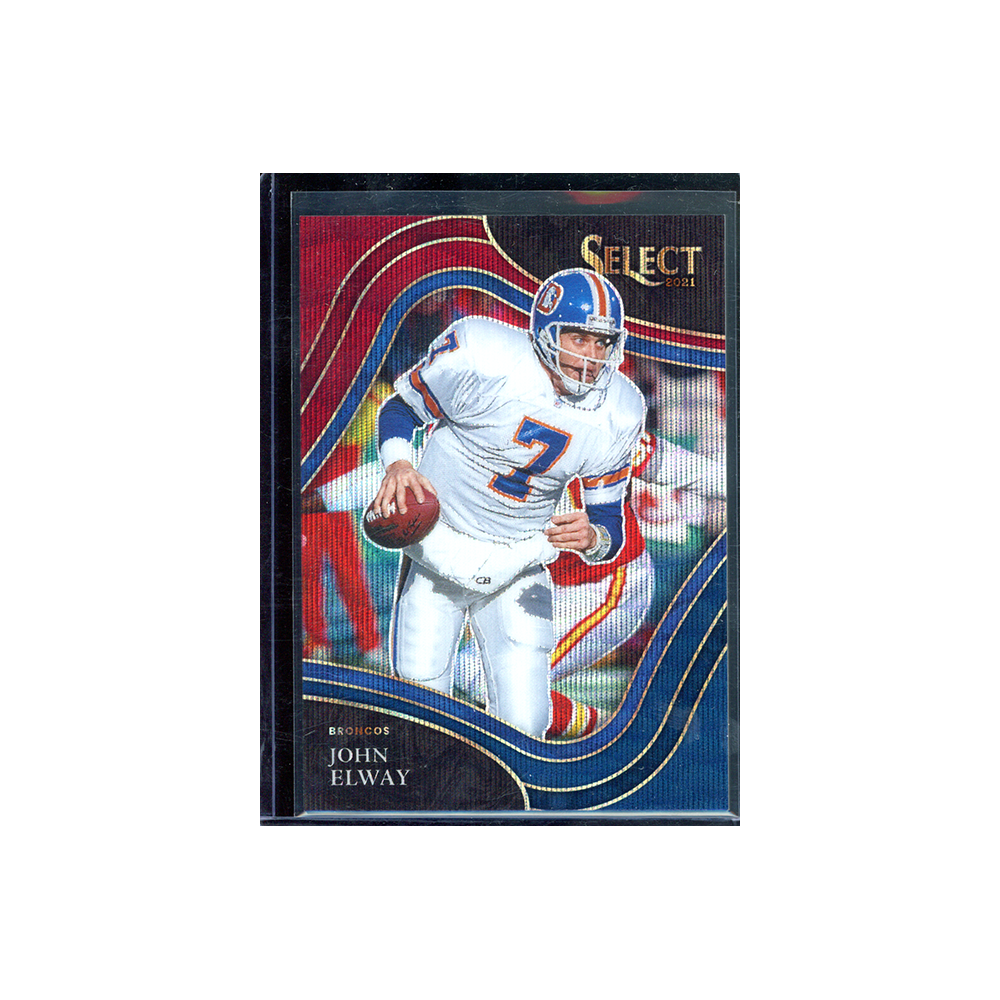 John Elway 2021 Panini Select Football Tri Color Field Level /75