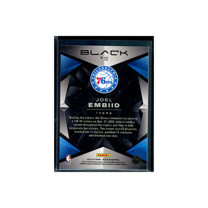 Joel Embiid 2023-24 Panini Black Basketball /75