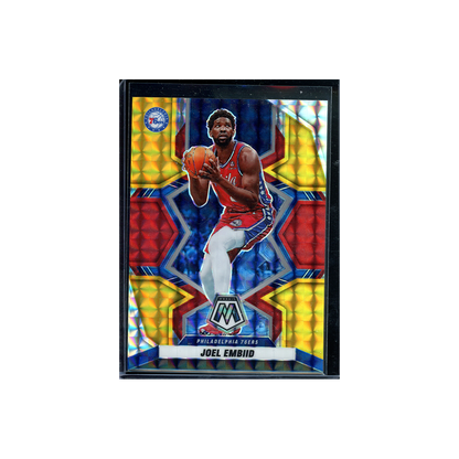 Joel Embiid 2021-22 Panini Mosaic Basketball Yellow Red Choice /88