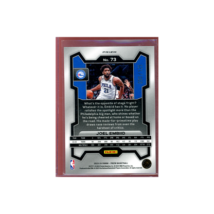 Joel Embiid 2023-24 Panini Prizm Basketball Blue Ice /125