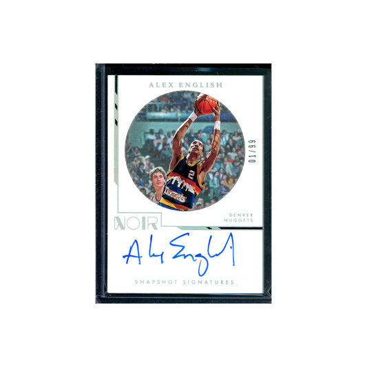 Alex English 2021-22 Panini Noir Basketball Snapshot Signatures /99