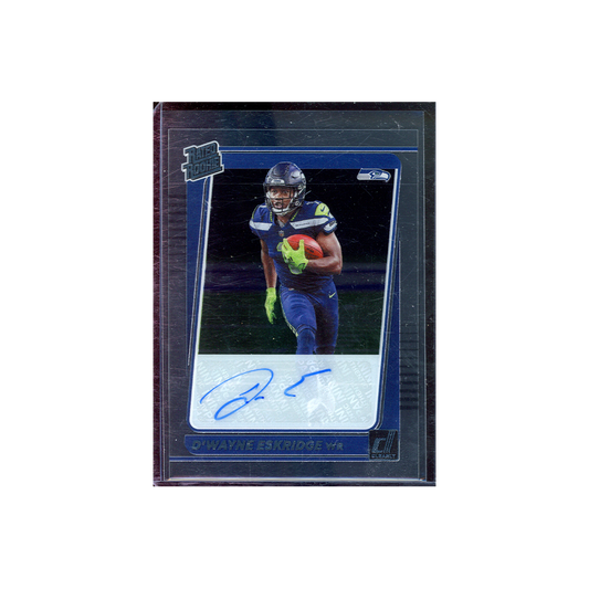 D'wayne Eskridge 2021 Panini Clearly Donruss Football Rated Rookie Auto