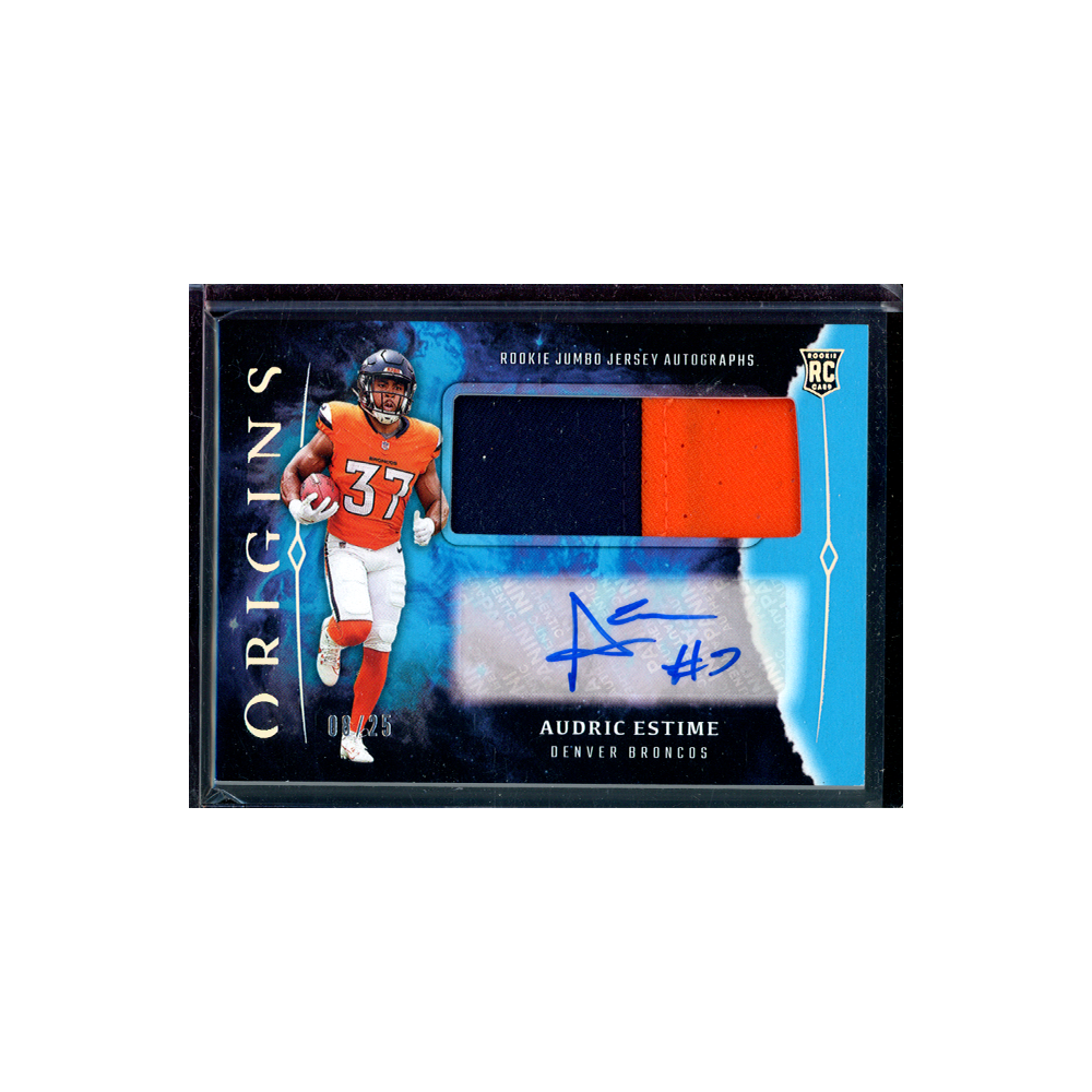 Audric Estime 2024 Panini Origins Football RPA Blue /25