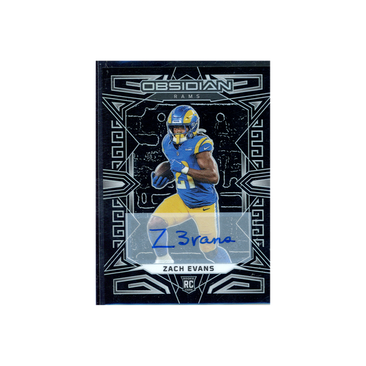 Zach Evans 2023 Panini Obsidian Football Rookie Auto