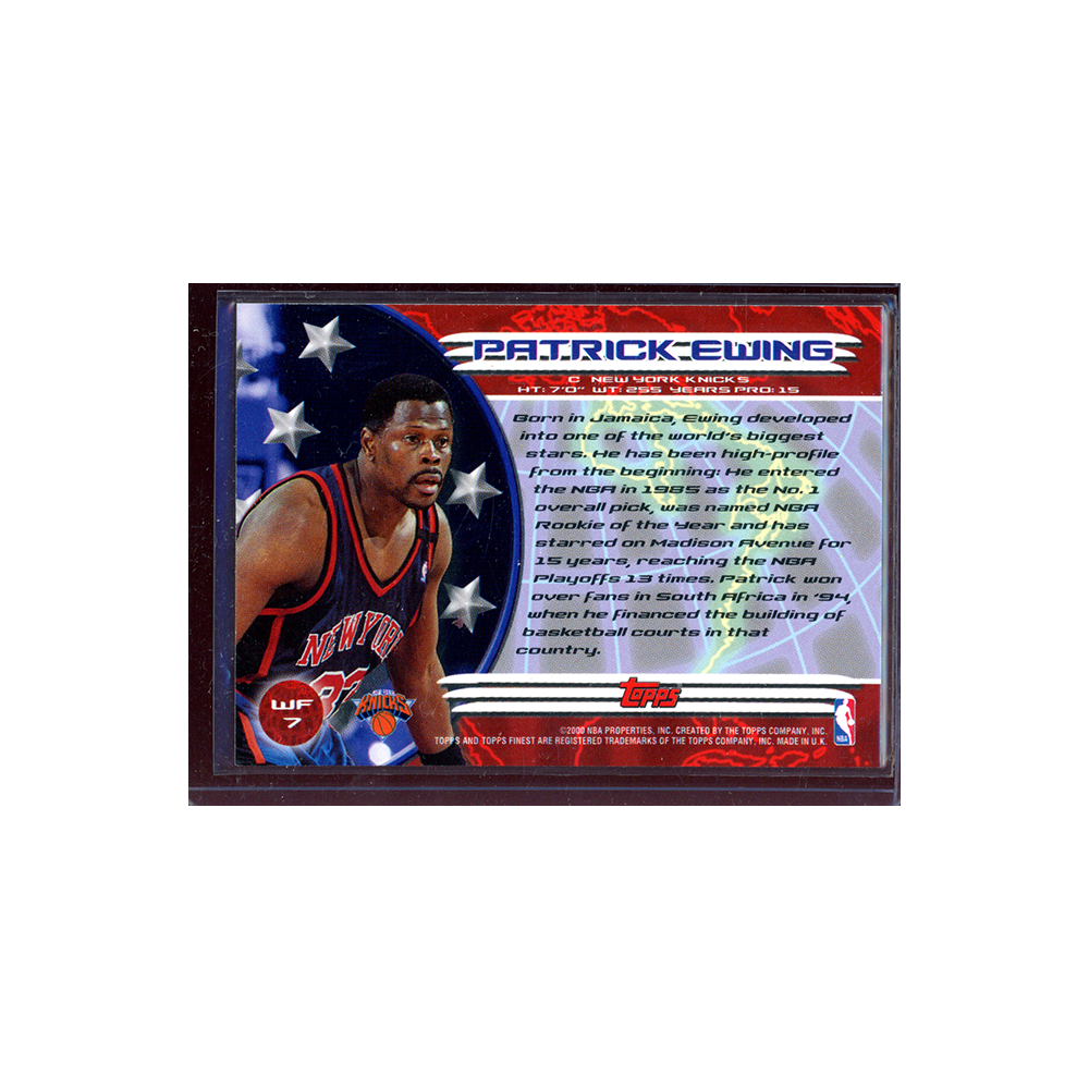 Patrick Ewing 2000 Topps Finest Basketball World's Finest