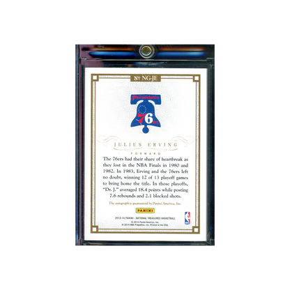 Julius Erving 2013-14 Panini National Treasures Basketball NBA Greats Auto /49