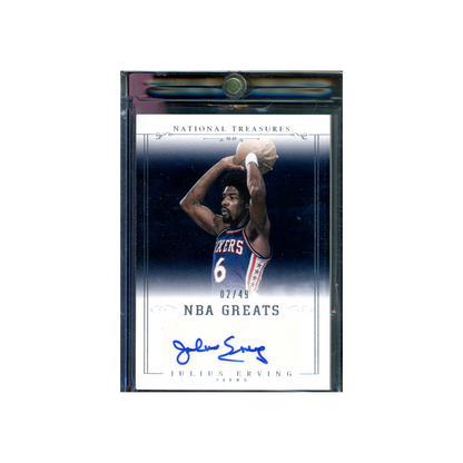 Julius Erving 2013-14 Panini National Treasures Basketball NBA Greats Auto /49