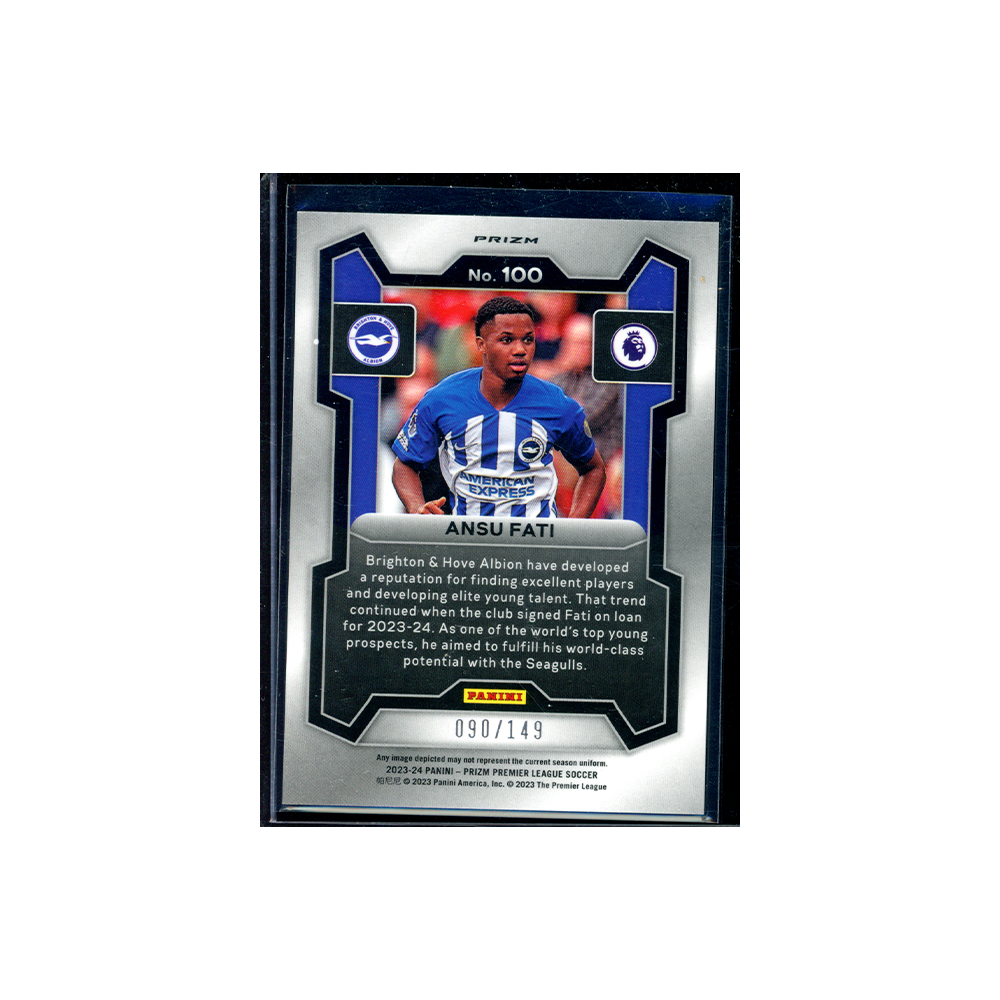 Ansu Fati 2023-24 Panini Prizm Premier League Soccer Purple Disco /149