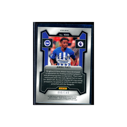 Ansu Fati 2023-24 Panini Prizm Premier League Soccer Purple Disco /149