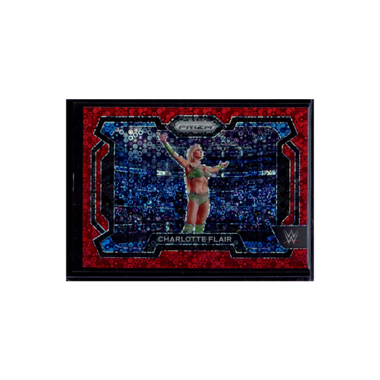 Charlotte Flair 2024 Panini Prizm WWE Undercard Red Disco Prizm /99