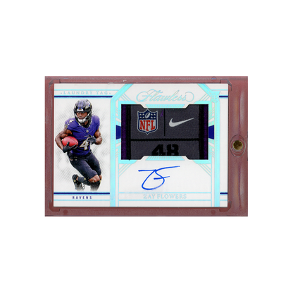 Zay Flowers 2023 Panini Flawless Football Laundry Tag RPA /3