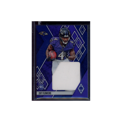 Zay Flowers 2023 Panini Phoenix Football Rookie Patch Blue /75