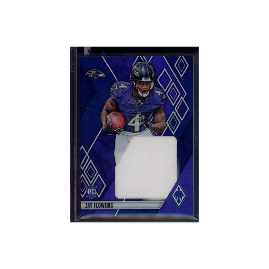 Zay Flowers 2023 Panini Phoenix Football Rookie Patch Blue /75