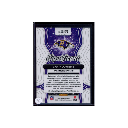 Zay Flowers 2024 Panini Prizm Football Significant Auto