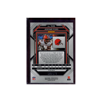 Jerome Ford 2022 Panini Prizm Football Rookie Hyper /175