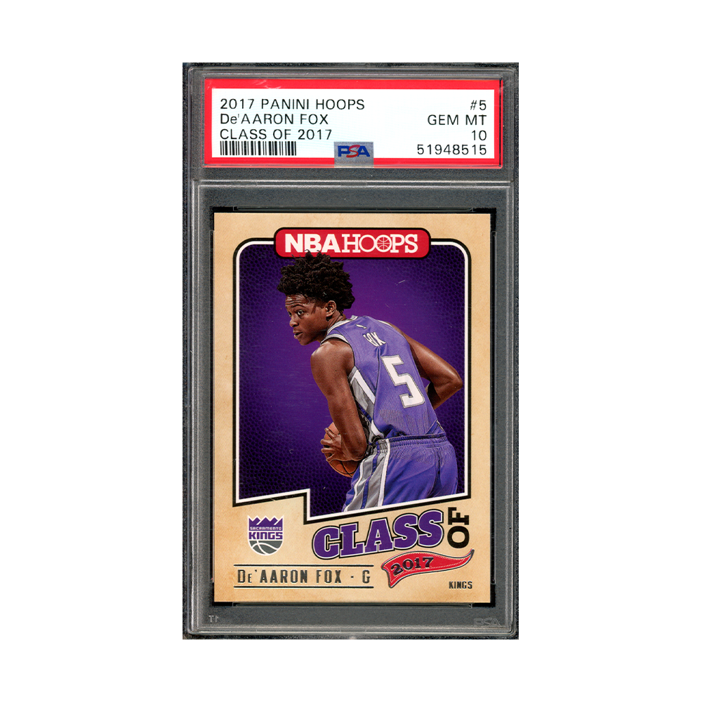 De'Aaron Fox 2017-18 Panini Hoops Basketball Class of 2017 Rookie PSA 10